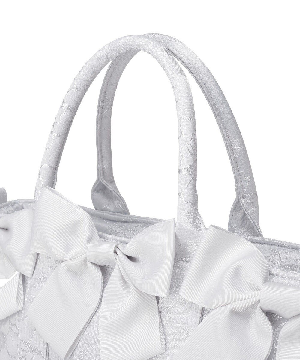 Maison de FLEUR ブルーマニアボリュームリボン２ＷａｙトートＭバッグ 