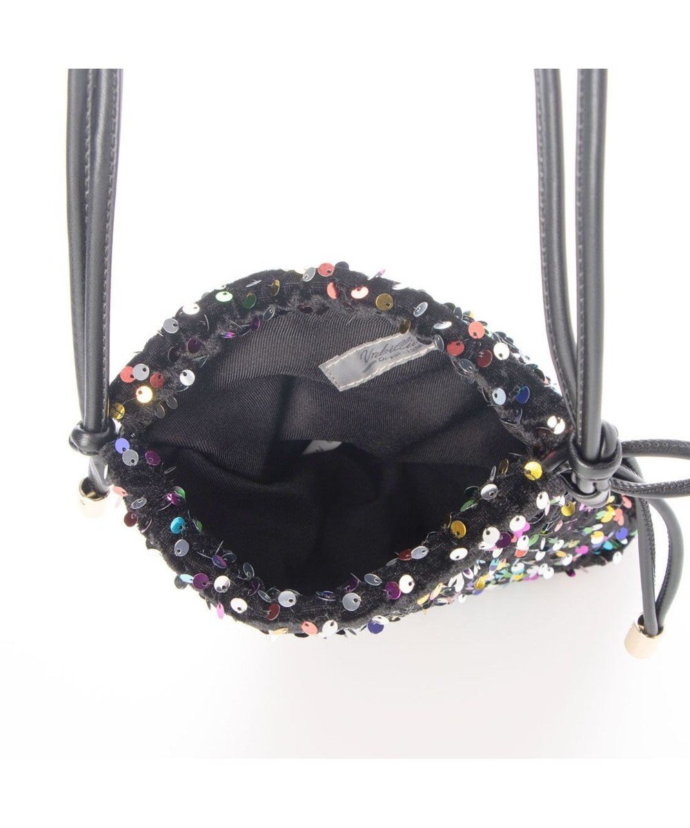 UNBILLION カシュカシュ cachecache / スパンコール巾着ミニショルダーバッグ 