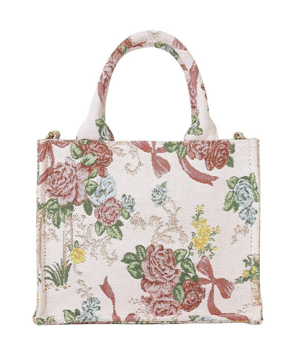 Maison de FLEUR フラワーガーデン柄ゴブラン2Wayスクエアトート 