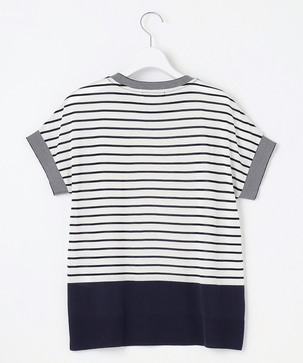 自由区 L 【WEB限定・洗える】ニットソーボーダー トップス 