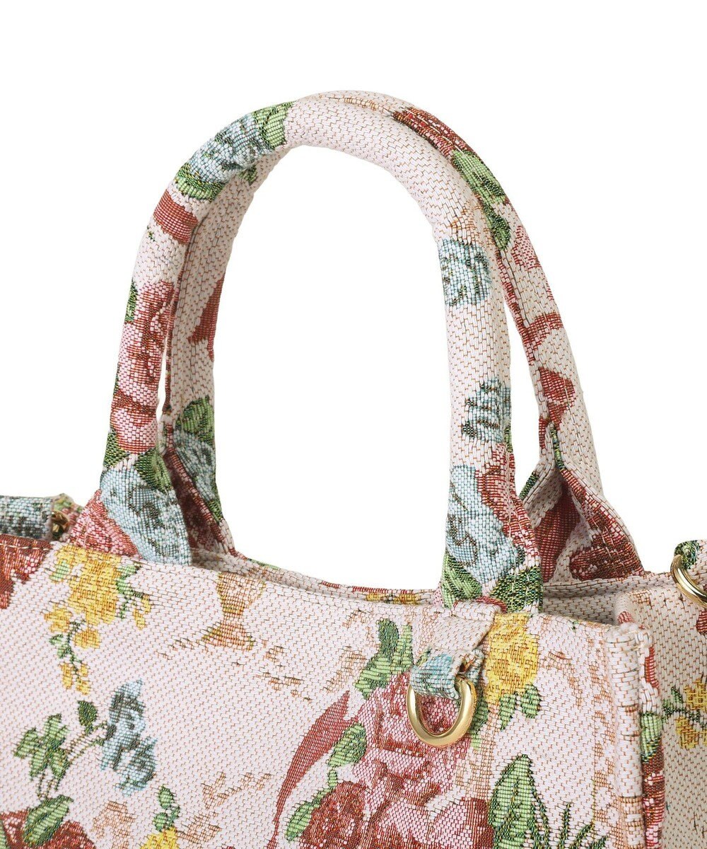 Maison de FLEUR フラワーガーデン柄ゴブラン2Wayスクエアトート 