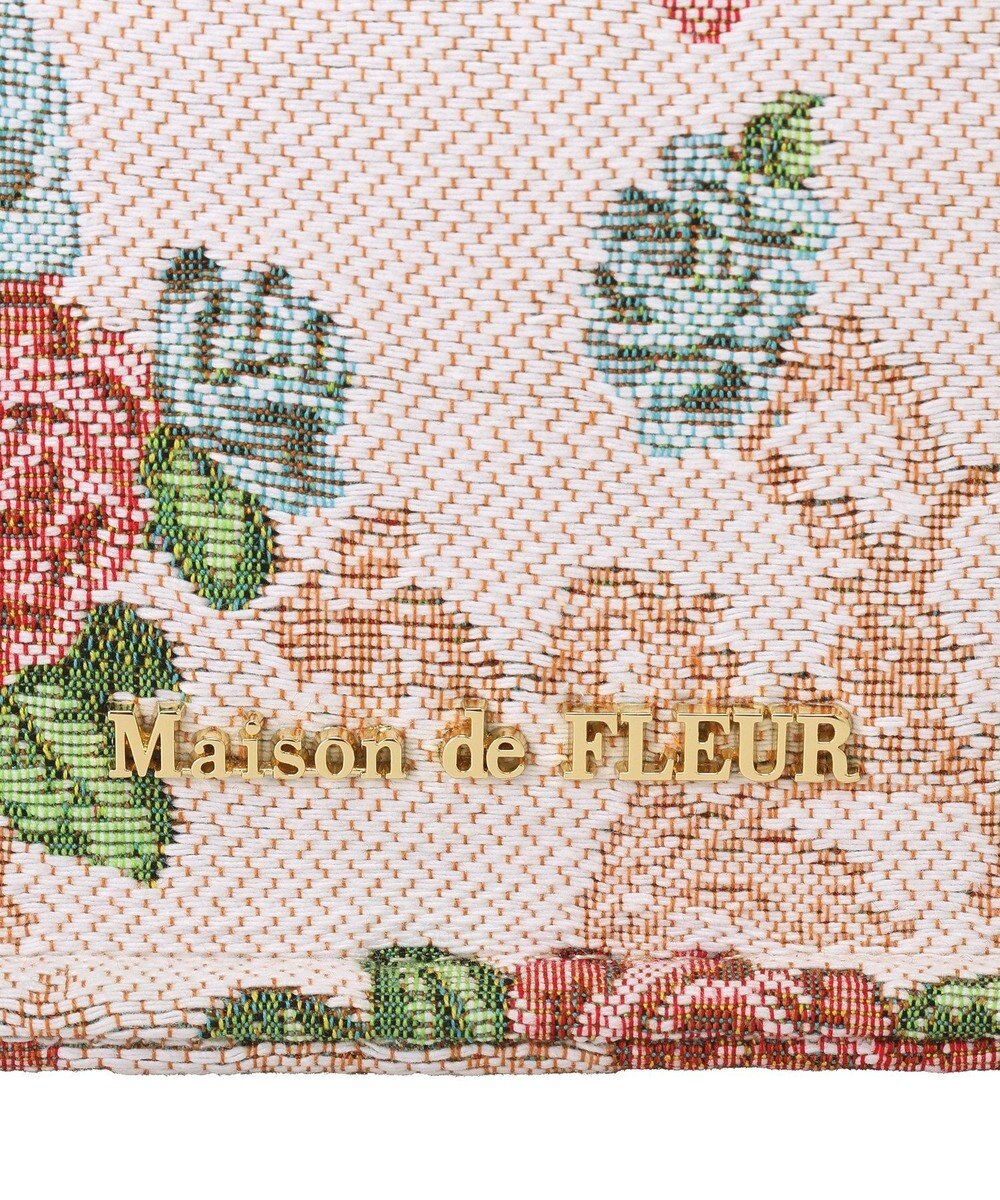 Maison de FLEUR フラワーガーデン柄ゴブラン2Wayスクエアトート 