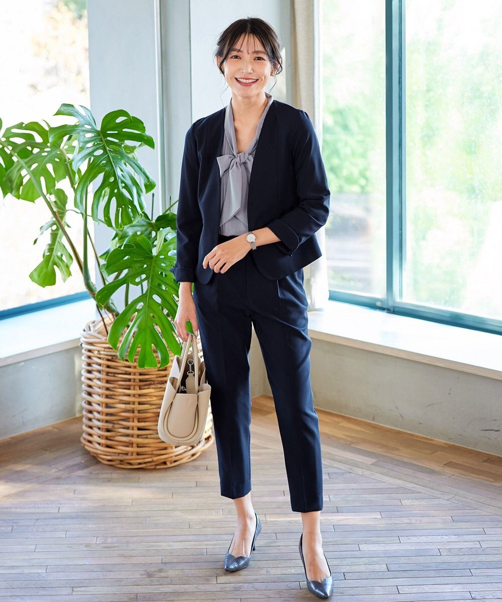 Tiaclasse L 【ダブルクロス・洗える】カラーレスジャケット 