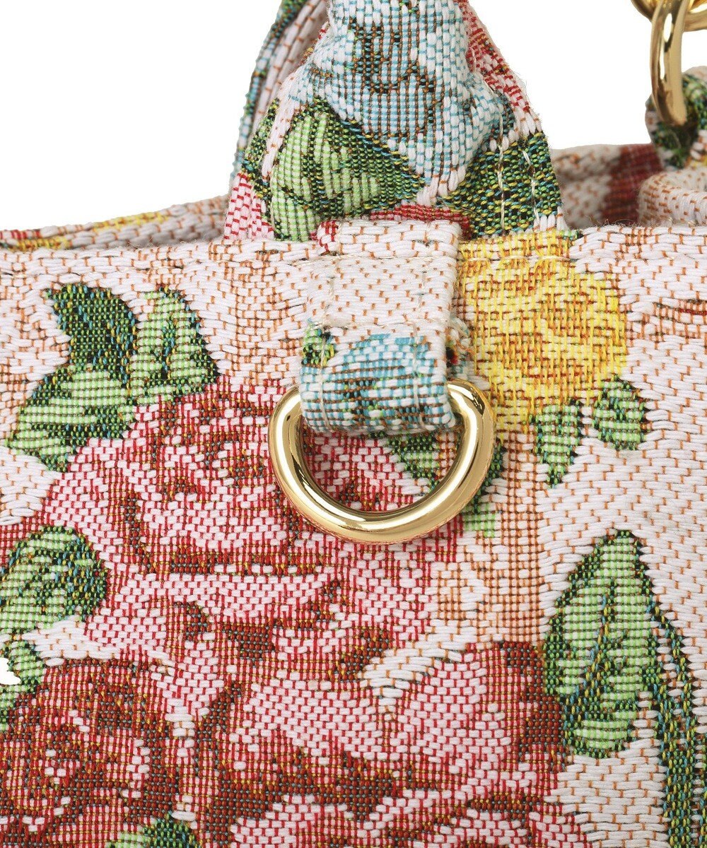 Maison de FLEUR フラワーガーデン柄ゴブラン2Wayスクエアトート 