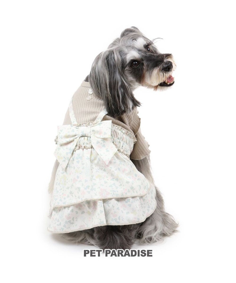 PET PARADISE 犬 服 夏服 ワンピース 〔小型犬〕 ブラウン 花柄 リボン りぼん 茶 ピンク ペットウエア ペットウェア ドッグウエア ドッグウェア ベビー 超小型犬 小型犬 茶系