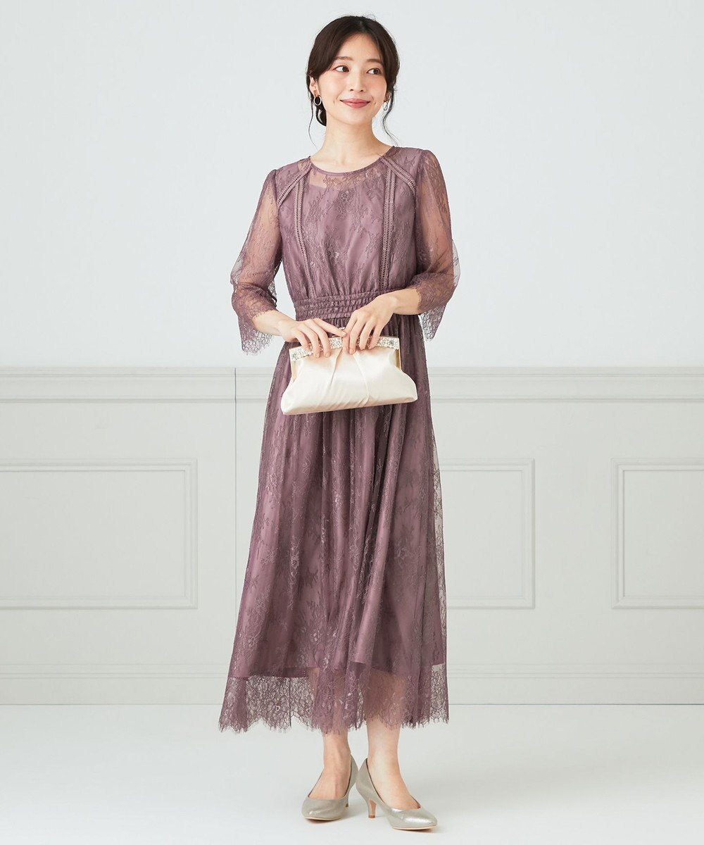 ANY SIS 【洗える】パネルレース ドレス 