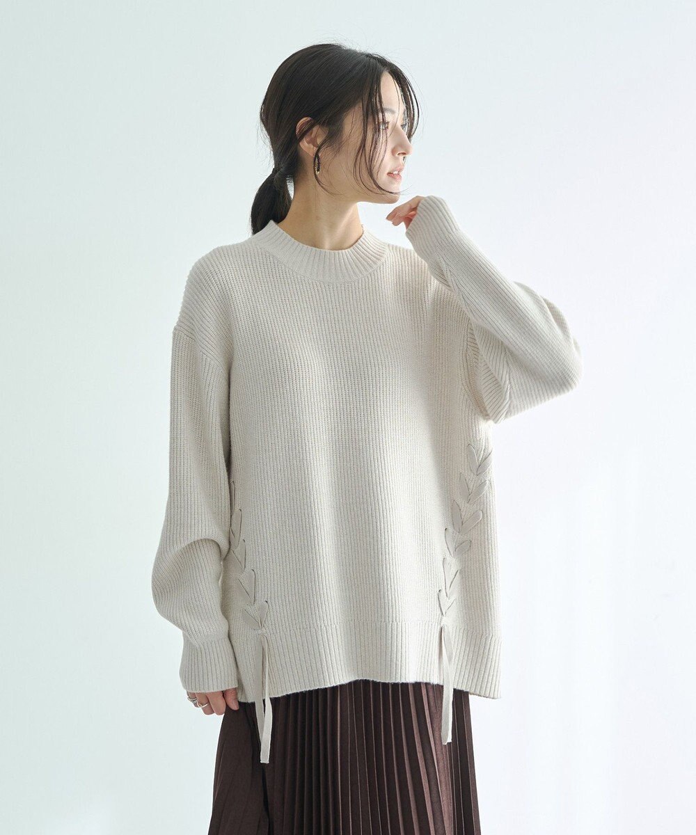 YECCA VECCA レースアップニット 