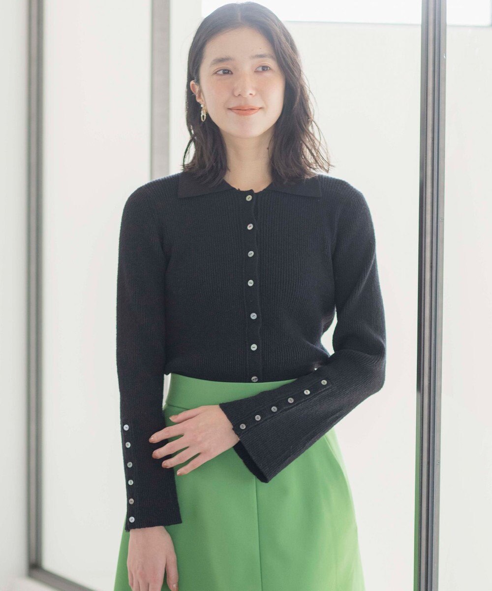 組曲 L 【WEB限定】ミニブークレー襟付きニットポロ 