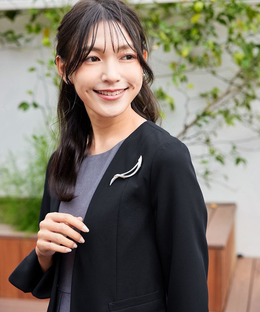 Tiaclasse L 【ダブルクロス・洗える】カラーレスジャケット 