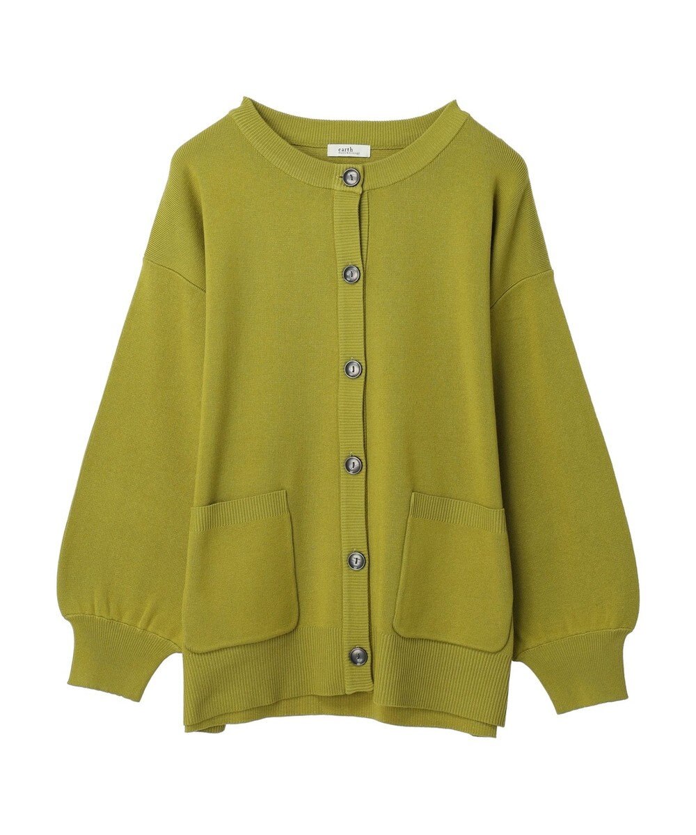 earth music&ecology クルーネックミドル丈カーディガン 