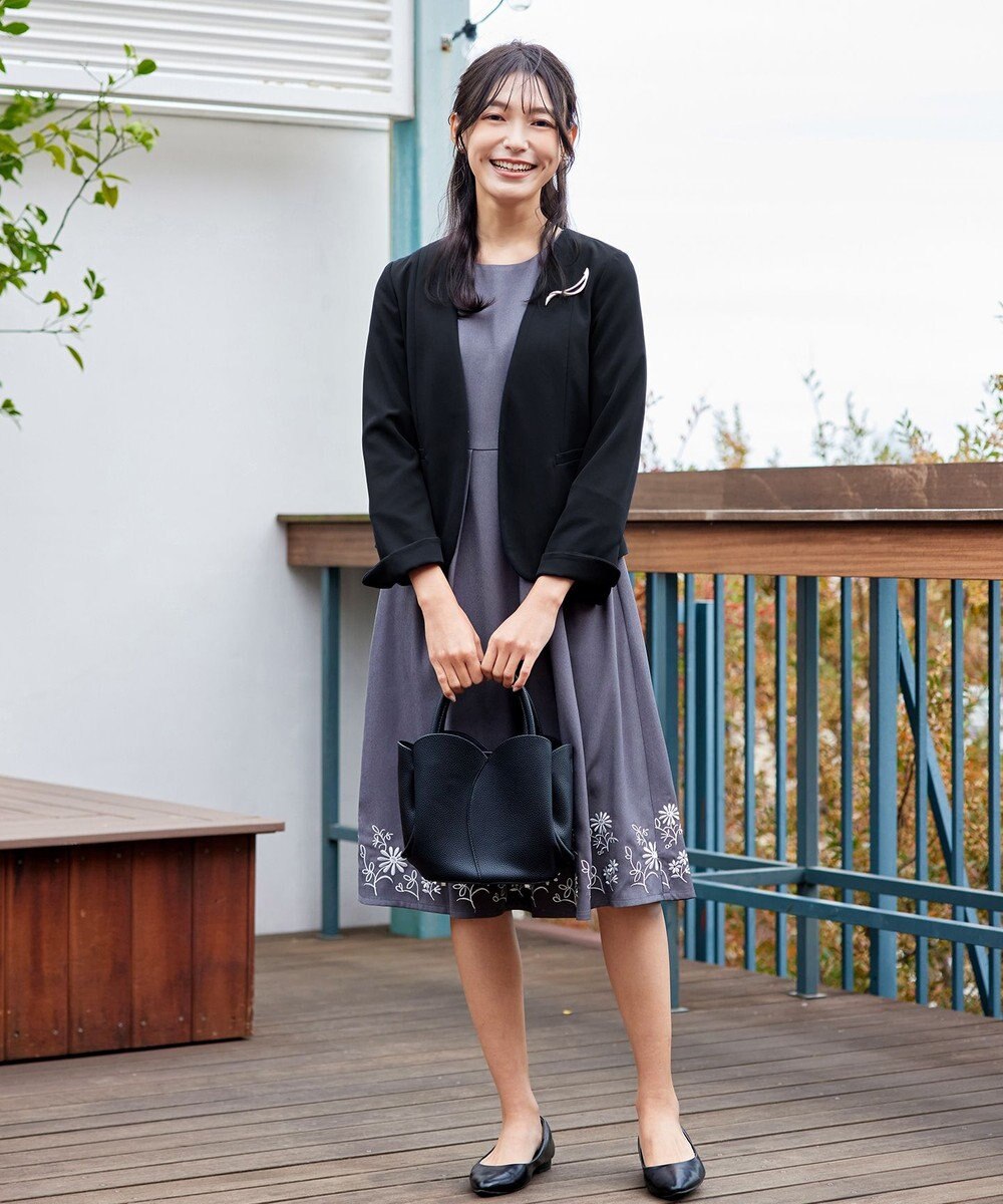 Tiaclasse L 【ダブルクロス・洗える】カラーレスジャケット 