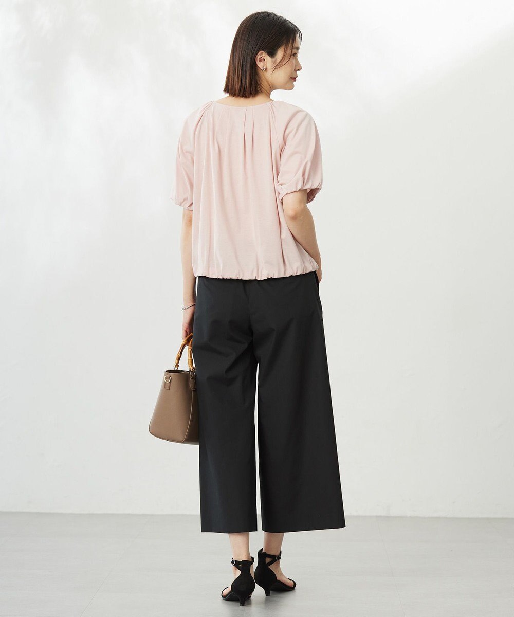 J.PRESS LADIES S 【洗える】ソフトシャンブレー クロップド パンツ 