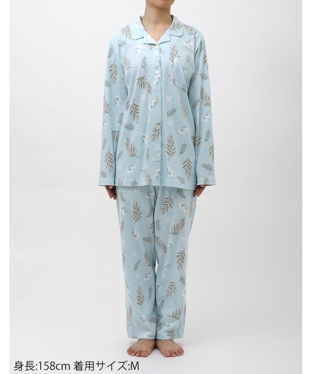 Wing パジャマ 長袖 長ズボン 綿100％ スムース素材 レディース EP5065 ウイング／ワコール 