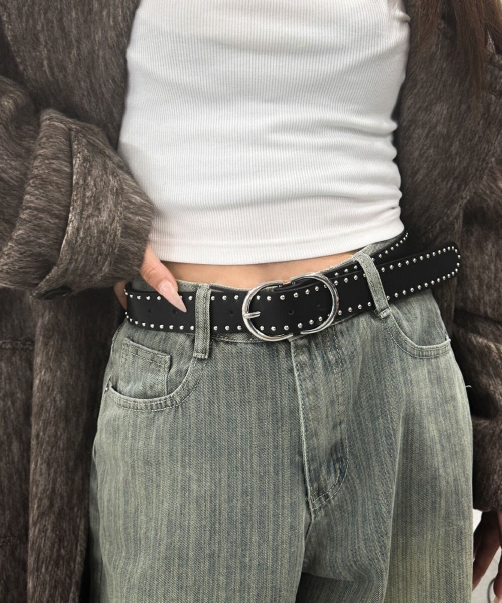 WEGO Lダブルリングスタッズベルト 