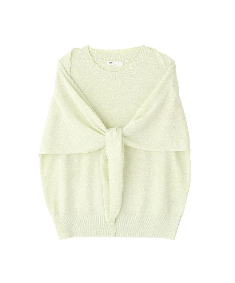 CRAFT STANDARD BOUTIQUE 【2点SET】ストール付きノースリーブニットプルオーバー 