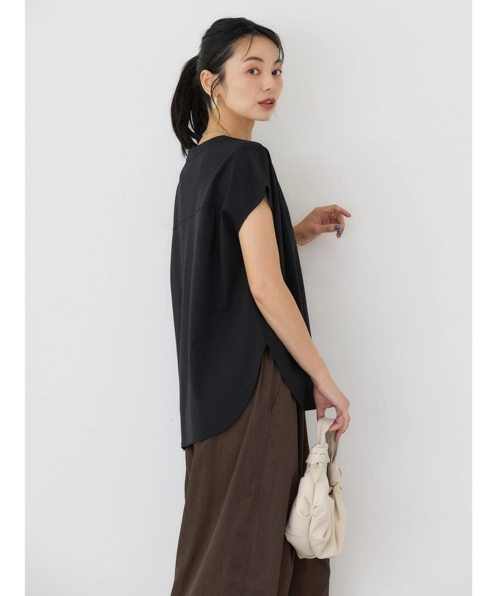 AMERICAN HOLIC 接触冷感フレンチスリーブタックポンチプルオーバー 