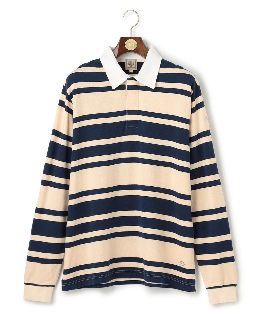 J.PRESS MEN ソフトタッチコットンマルチボーダー ラガーポロシャツ 