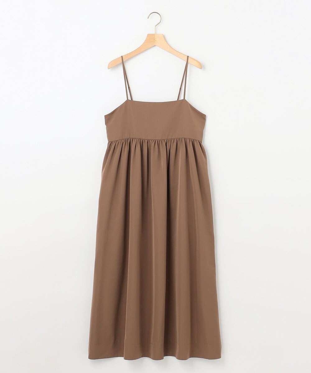 組曲 S 【洗える】タフタギャザーキャミソールワンピース 