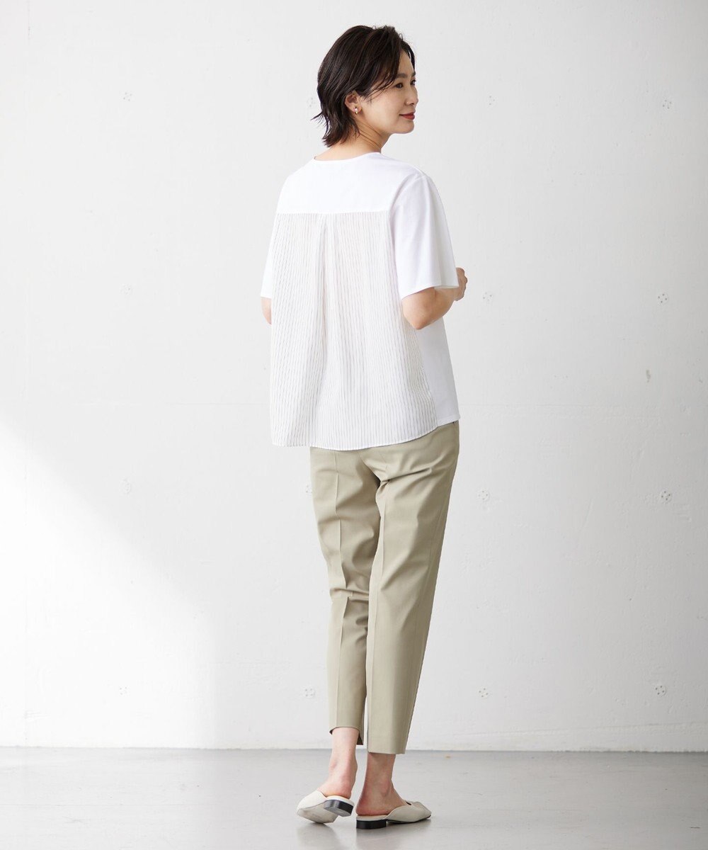 J.PRESS LADIES 【WEB限定カラーあり・吸水速乾・イージーケア】ブロッキングジャージー カットソー 