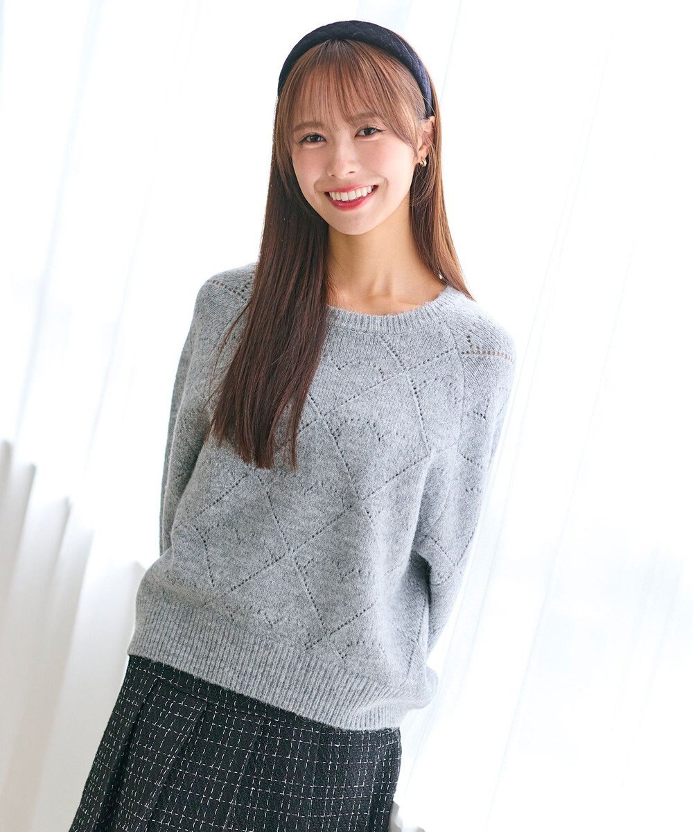 Feroux ハート柄ニット プルオーバー 