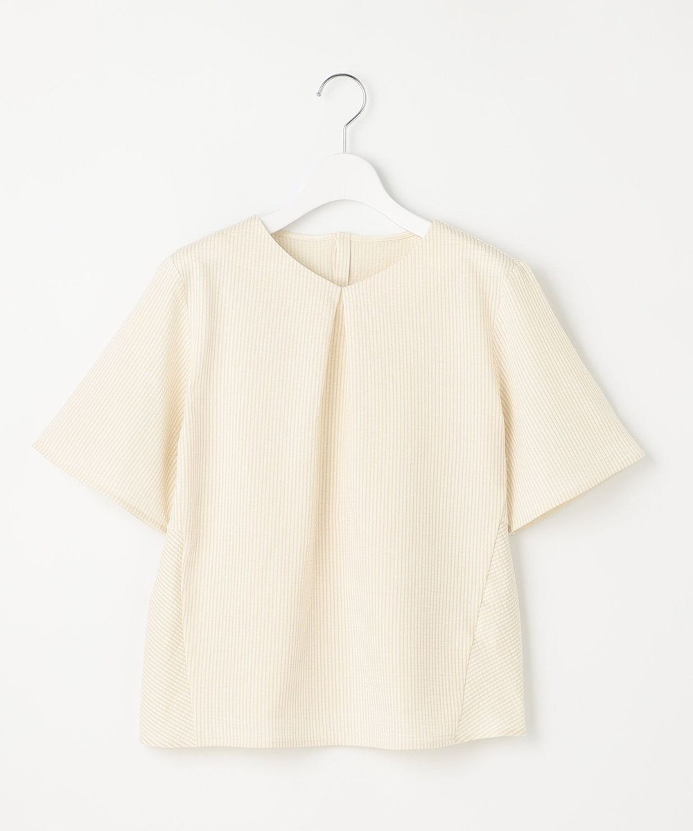 J.PRESS LADIES 【洗える・抗菌防臭・吸水速乾】サッカージャージー ペプラム カットソー 