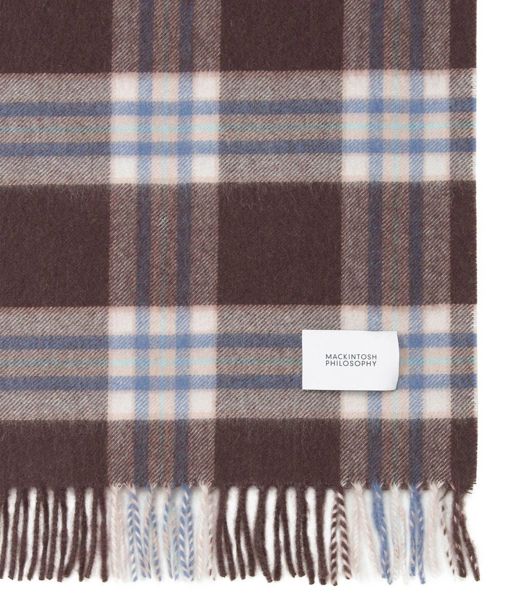 MOONBAT MACKINTOSH PHILOSOPHY(マッキントッシュ フィロソフィー）カシミヤ100％ クラシカルチェックマフラー 