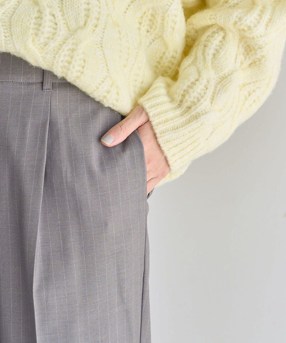 Green Parks あったか裏起毛きれいシルエットパンツ 