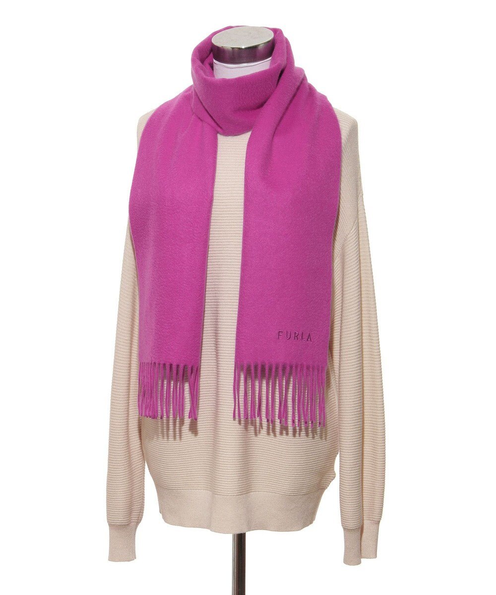 MOONBAT 【洗えるカシミヤ】FURLA カシミヤ100%無地マフラー／幅30cm 