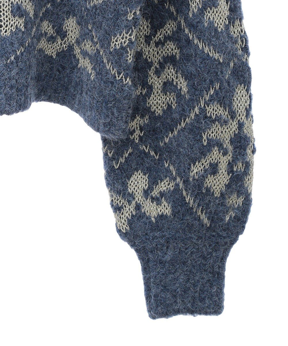 Green Parks ダマスク柄クルーネックニット 