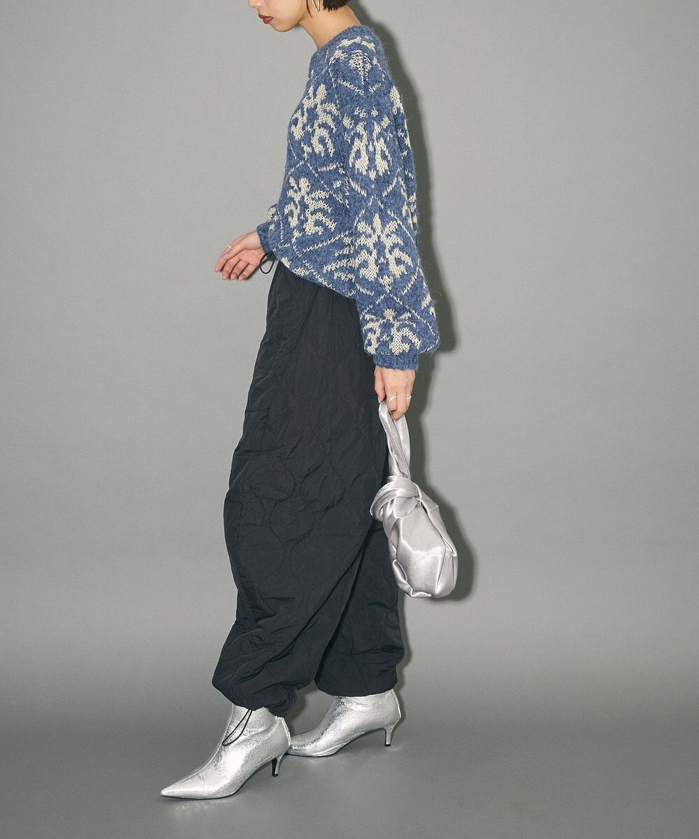 Green Parks ダマスク柄クルーネックニット 