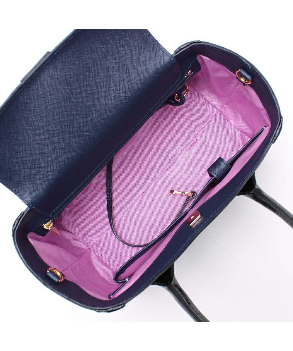 A.D.M.J. 【牛革】クロコ型押し ザ・ビーDカン付ミニトート 