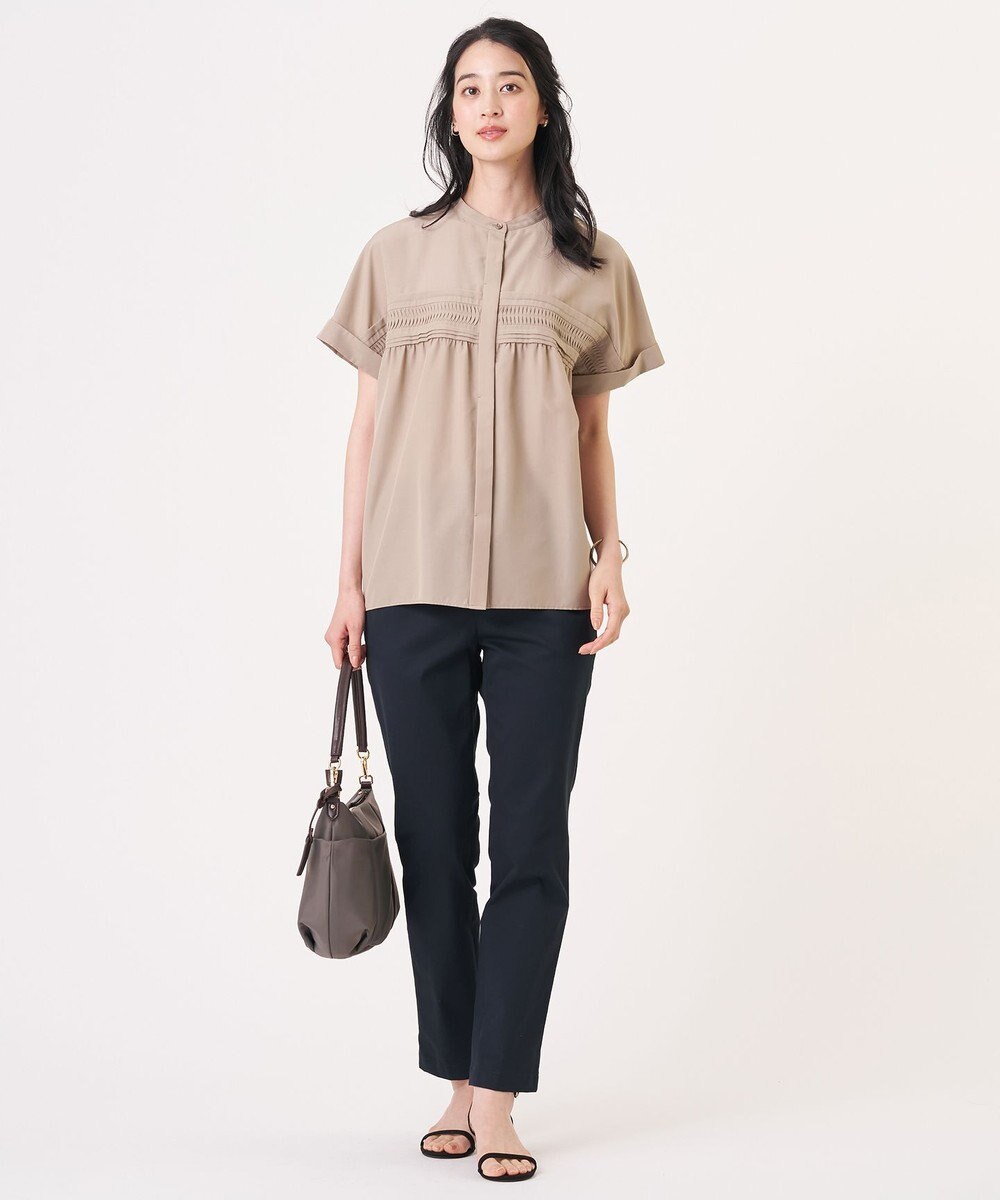 J.PRESS LADIES 20チノストレッチ テーパード パンツ 
