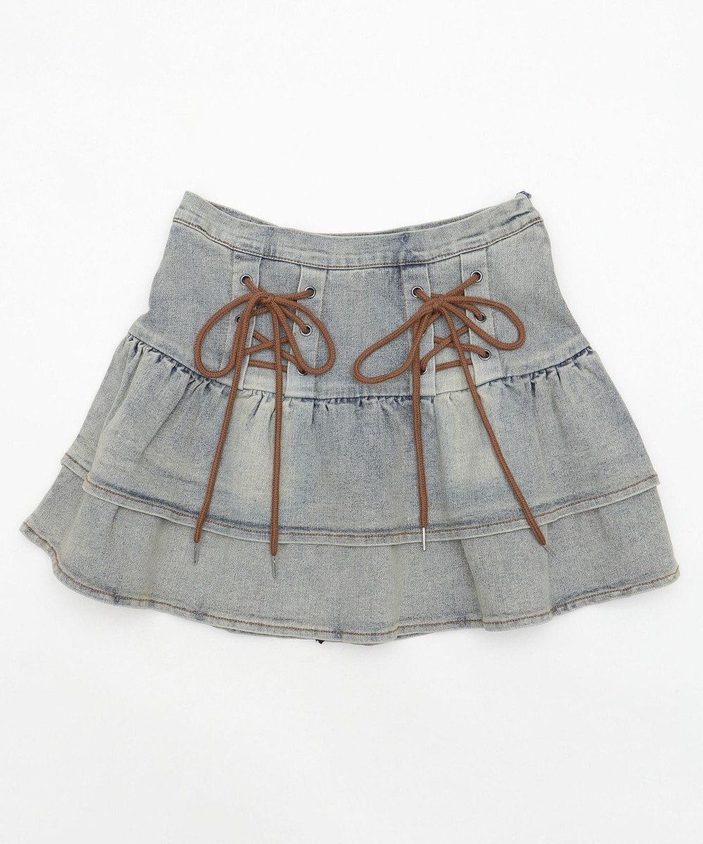 WEGO レースアップティアードミニスカパン 