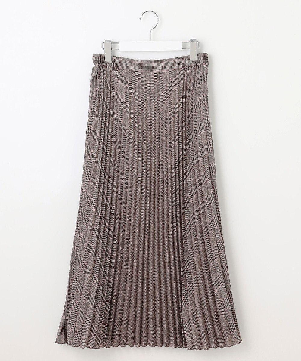 J.PRESS LADIES L 【洗える】テトロンレーヨンビエラ チェック プリーツ スカート 