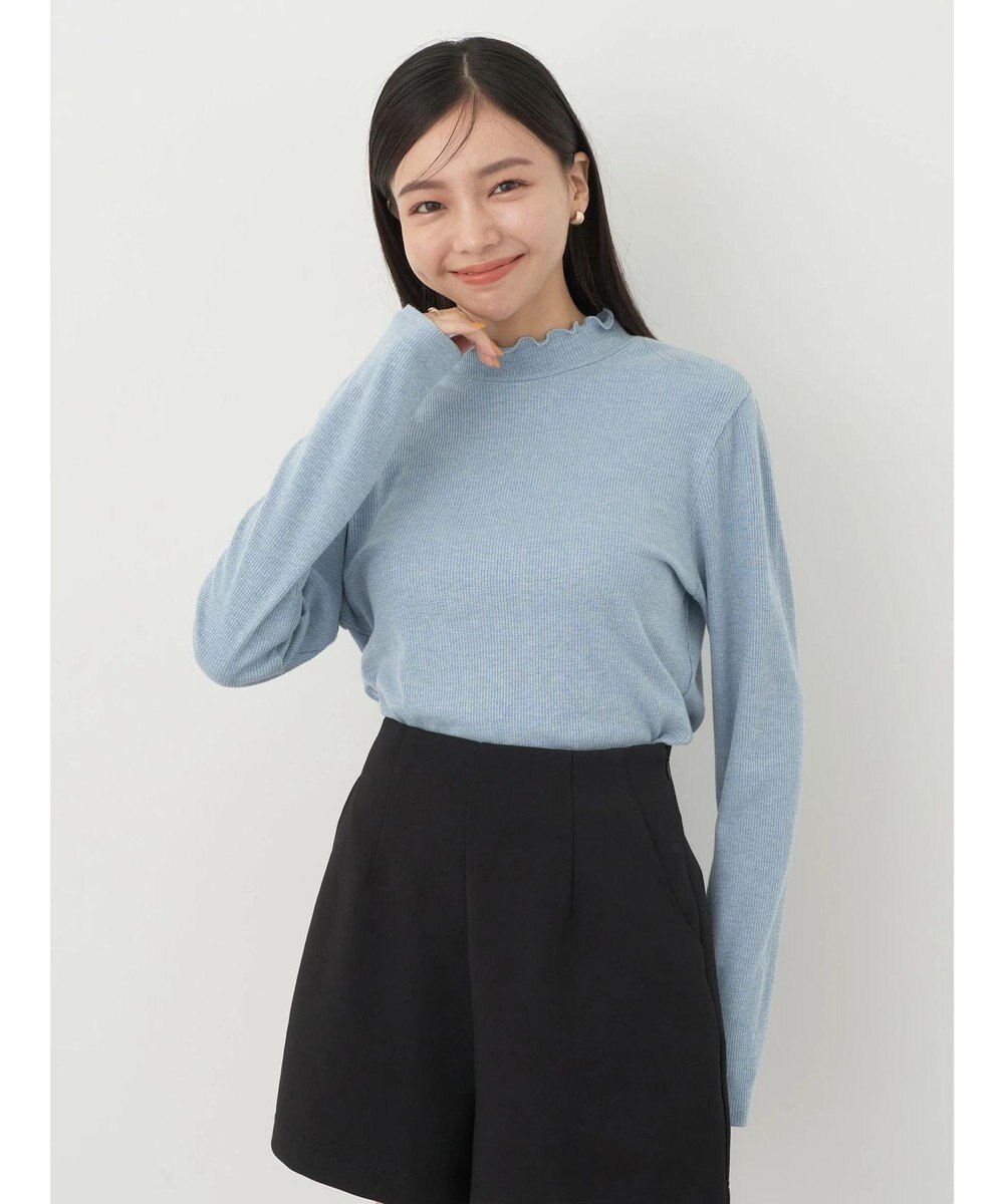 earth music&ecology ラメテレコハイネックプルオーバー 