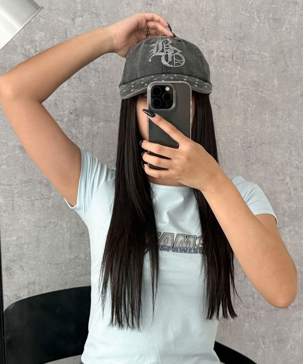 WEGO ロゴラインストーンキャップ 