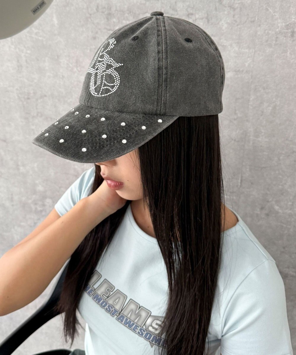 WEGO ロゴラインストーンキャップ 