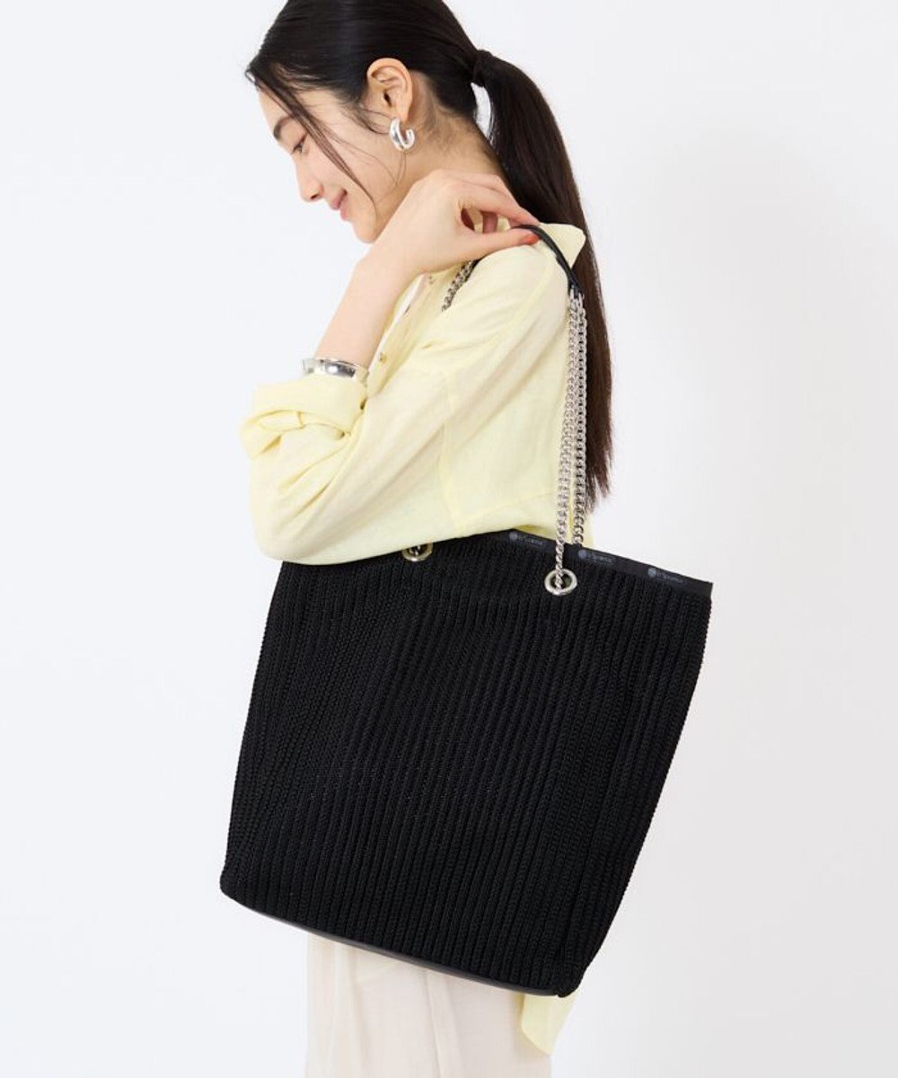 LeSportsac CHAIN CROCHET N/S TOTE/ブラッククロシェ 