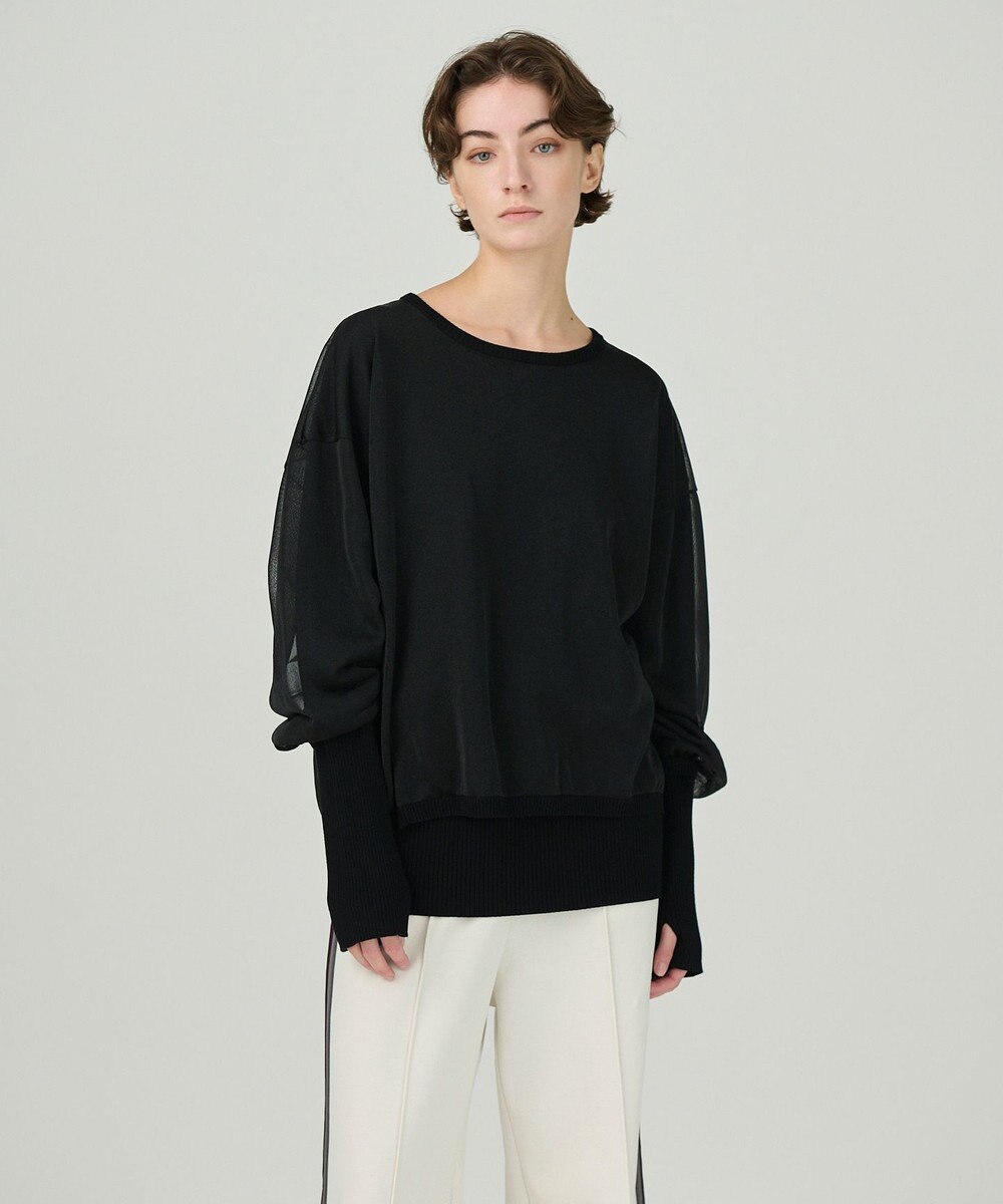 GRACE CONTINENTAL シアーニットトップ 