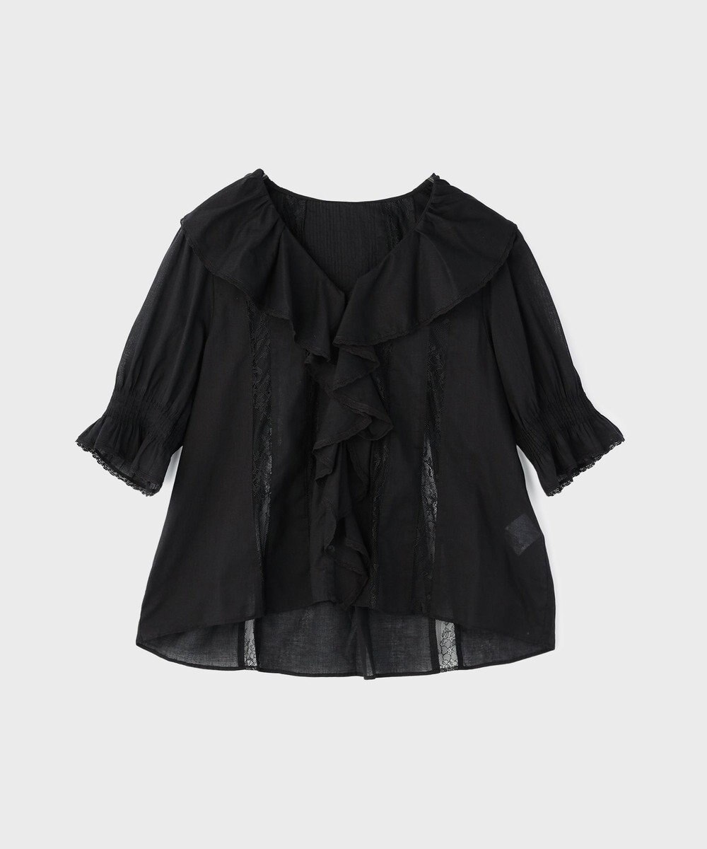 GRACE CONTINENTAL コットンフリルカラーブラウス 