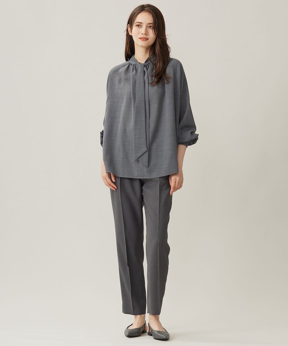 自由区 【セットアップ対応・洗える】ハイツイストビエラボウタイ ブラウス 