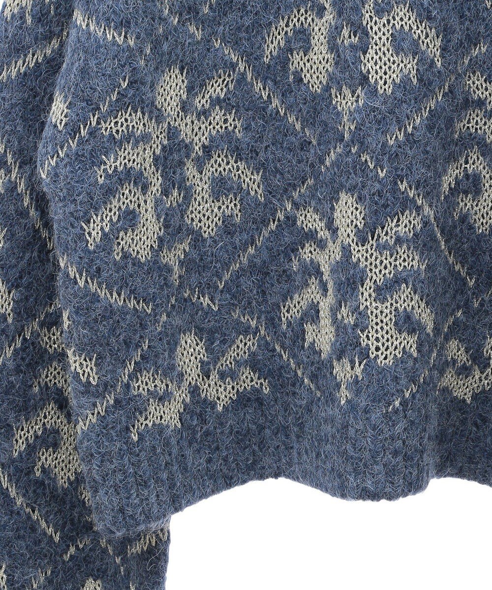 Green Parks ダマスク柄クルーネックニット 