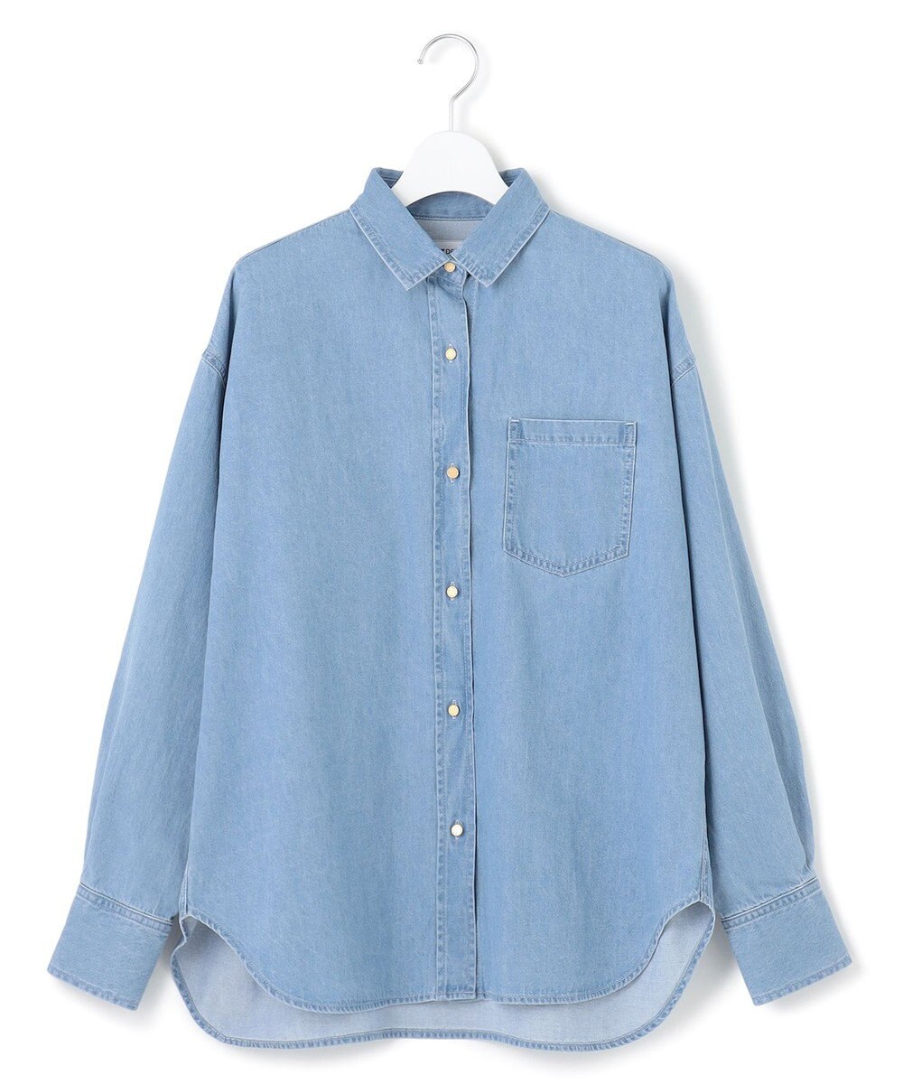 23区 S 【洗える】ライトダンガリー 2WAY シャツ 