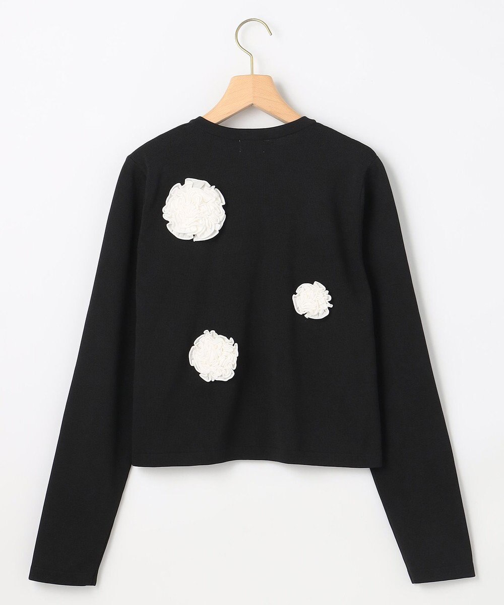 組曲 S 【組曲×setsuko sagittaire】ボンボンフラワーニット カーディガン 