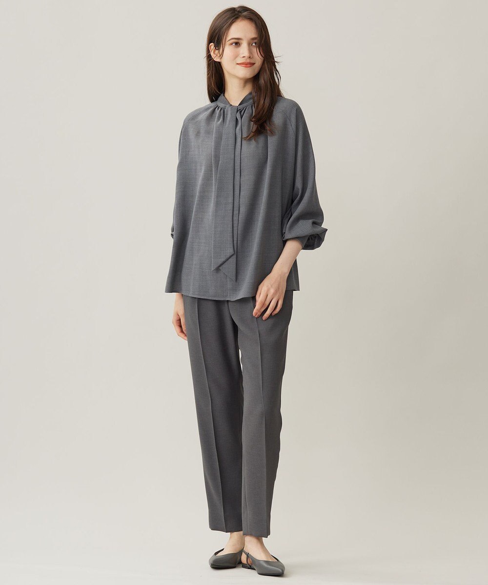 自由区 【セットアップ対応・洗える】ハイツイストビエラボウタイ ブラウス 