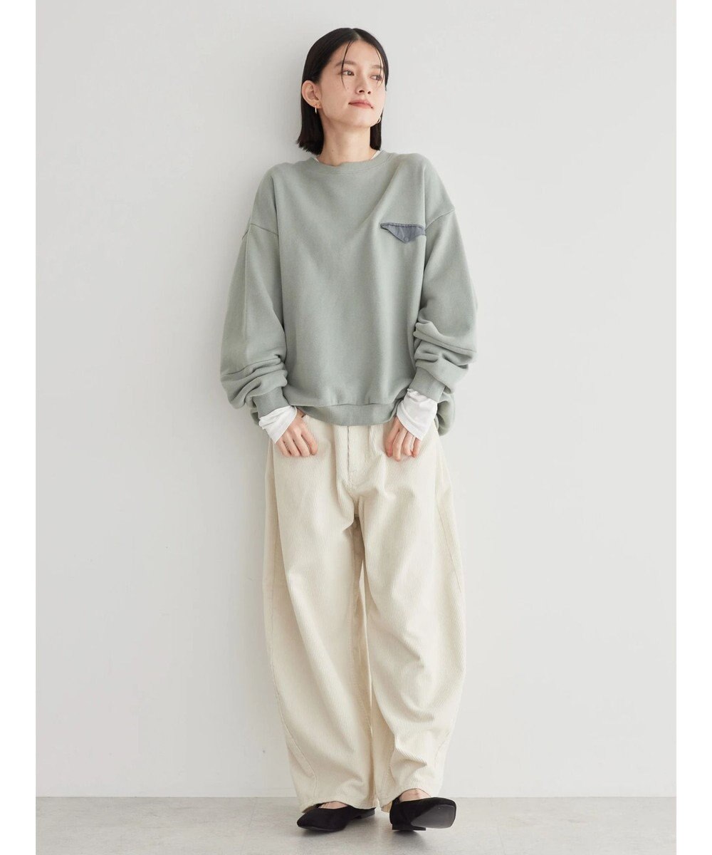 AMERICAN HOLIC ポケット付きバックドレープ裏毛プルオーバー 