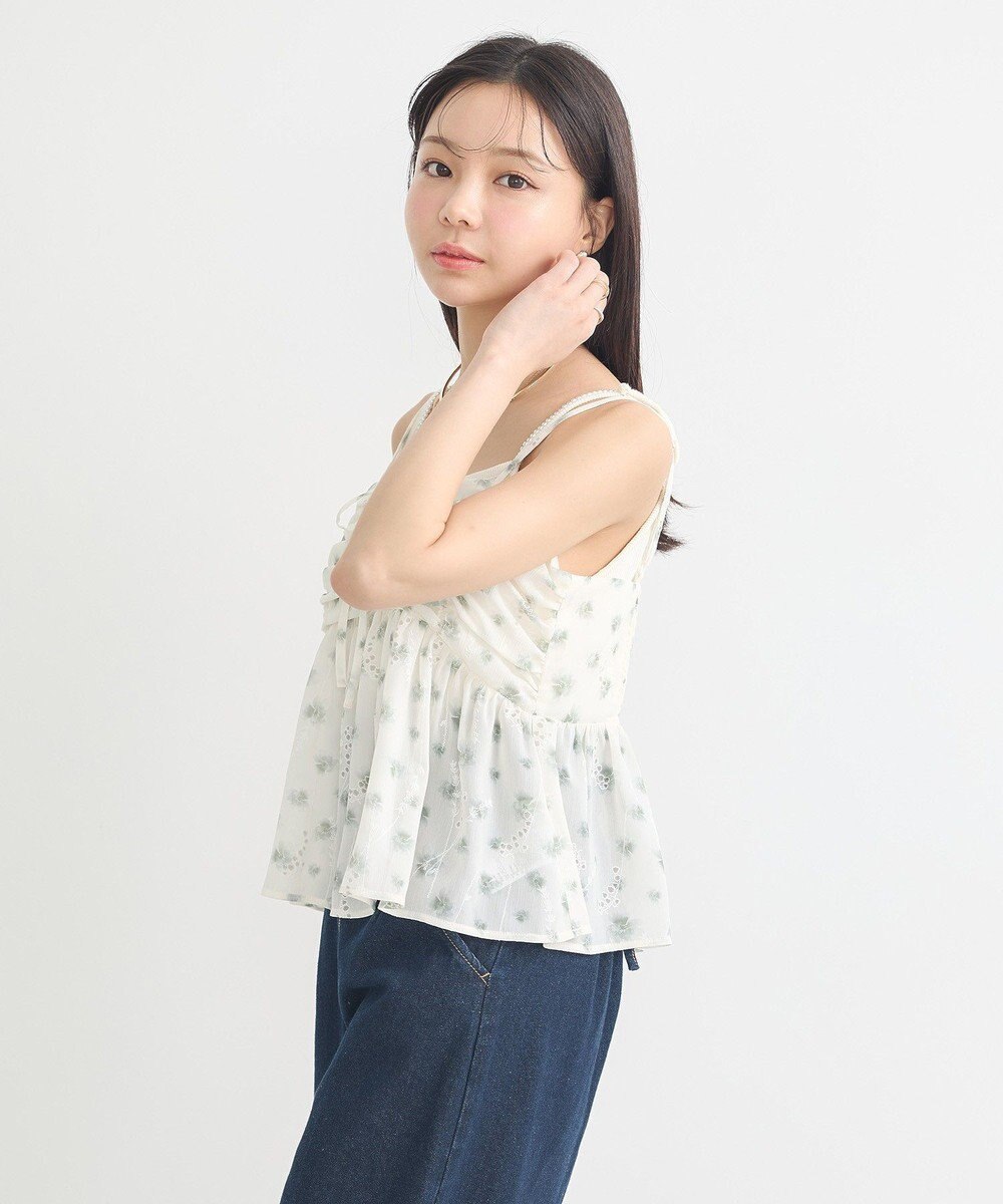 earth music&ecology 花柄ギャザーキャミビスチェ 