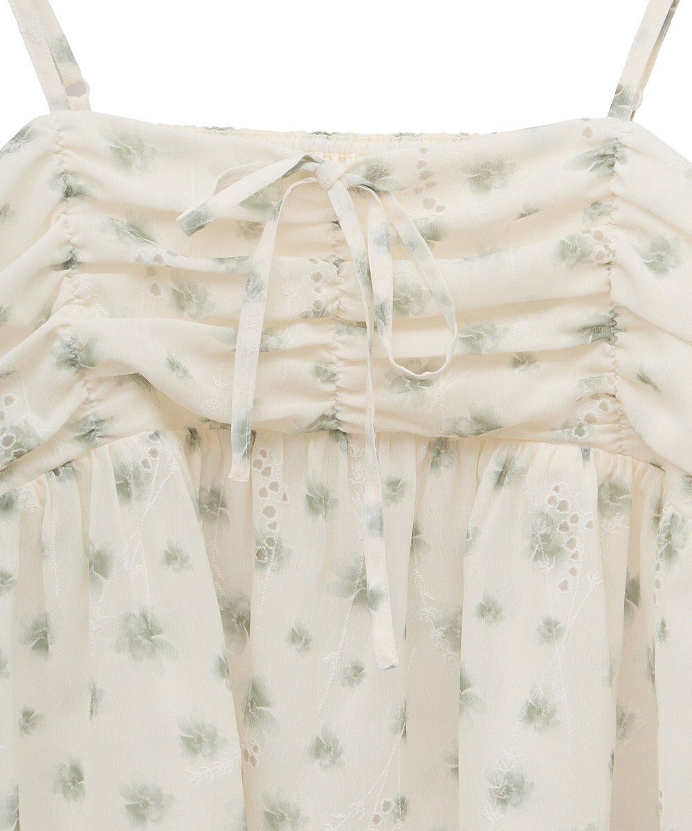 earth music&ecology 花柄ギャザーキャミビスチェ 