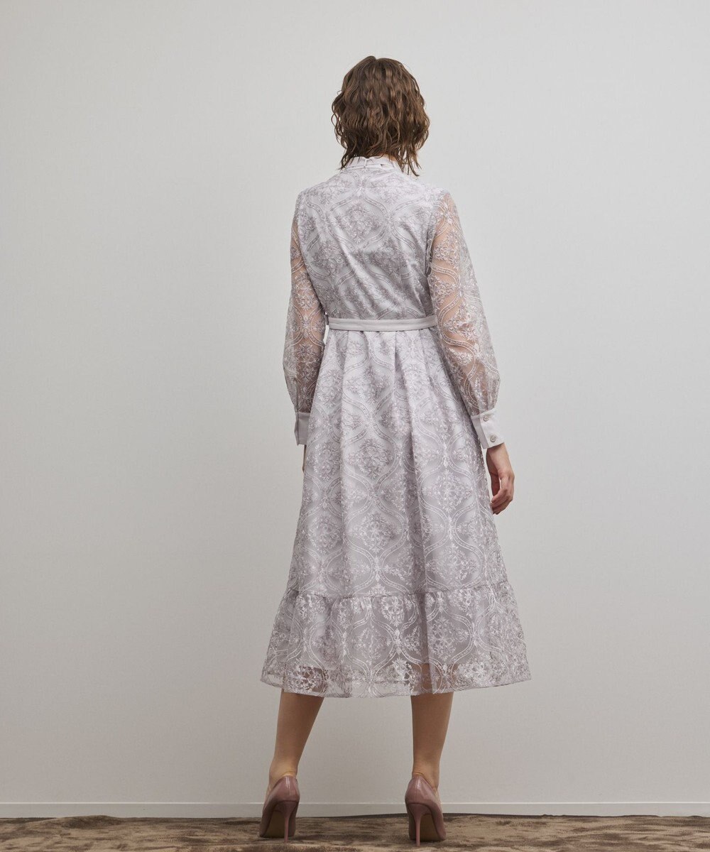 GRACE CONTINENTAL オーナメント刺繍フレアワンピース 