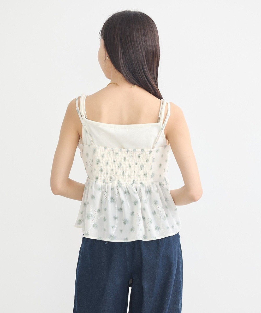 earth music&ecology 花柄ギャザーキャミビスチェ 